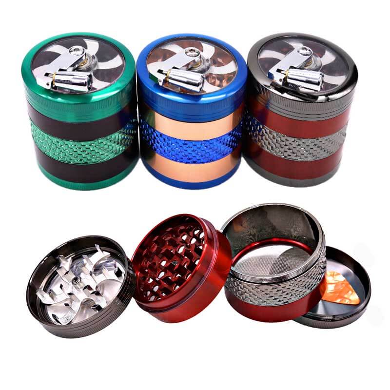 Crushers Crank Top 4 Part Metal Grinder (GR201) | 63mm | Assorted Colors product image